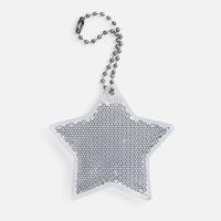 Пешеходный светоотражатель с цепочкой «Звезда», белый