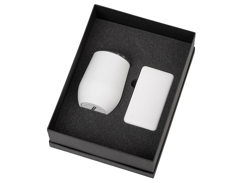 Подарочный набор с термокружкой и повербанком С2, 10000 mAh, белый - рис 2.