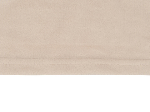 Плед флисовый Natty из переработанного пластика с новогодней биркой, бежевый - рис 5.