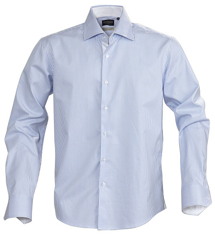 Рубашка мужская в полоску Reno, голубая - рис 2.