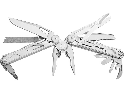 Мультитул Rocktol 29 в 1 со сменными резцами и пилой, нержавеющая сталь, нейлоновый чехол - рис 2.