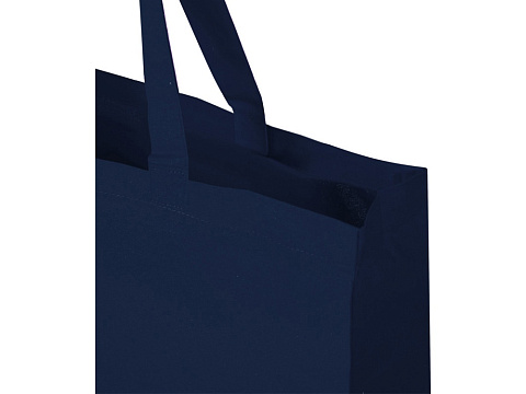 Odessa большая эко-сумка из переработанного хлопка, сертифицированного согласно GRS, плотностью 220 г/м² - Темно - синий - рис 4.