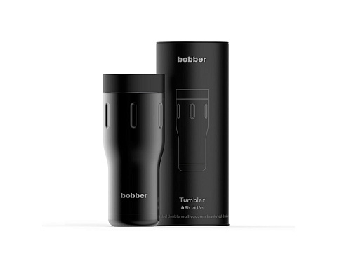 Термос питьевой, вакуумный, бытовой, тм bobber. Объем 0,47 литра. Артикул Tumbler-470 Black Coffee