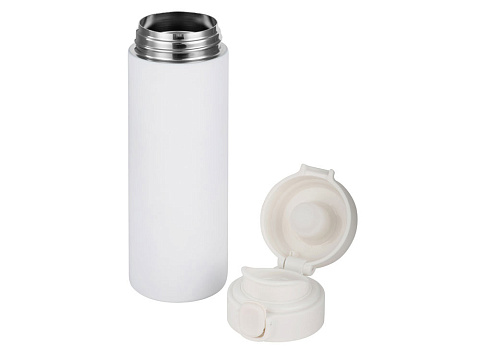 Вакуумная термокружка Waterline c кнопкой Guard, 400 мл, тубус, белый (Р) - рис 2.