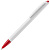 Ручка шариковая Tick, белая с красным - миниатюра