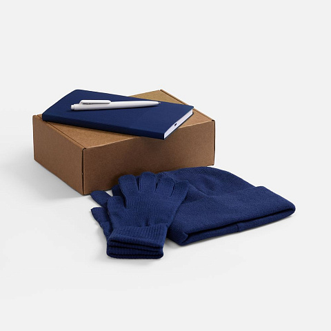 Набор Knit Warm, синий - рис 2.