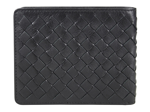 Портмоне Mano Don Luca, натуральная кожа в черном цвете, 11 х 9 см - рис 2.