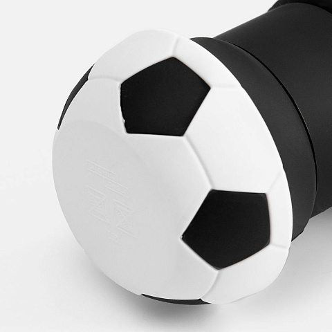 Складная бутылка для воды Football Flex, белая с черным - рис 6.