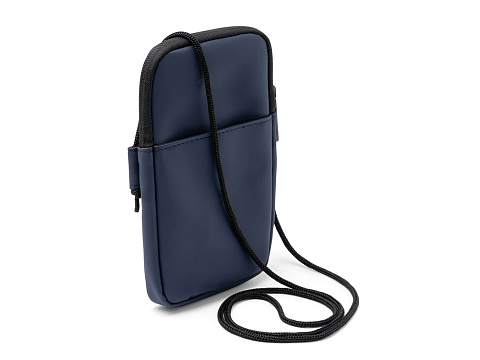 Сумка для мобильного телефона SEUL из экокожи, синий нейви - рис 4.