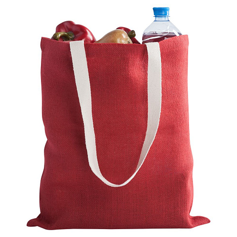 Холщовая сумка на плечо Juhu, красная - рис 5.