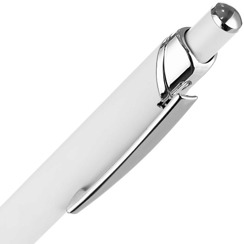Ручка шариковая Chromos Soft Touch, белая - рис 5.