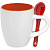 Кофейная кружка Pairy с ложкой, оранжевая с красной - миниатюра - рис 2.
