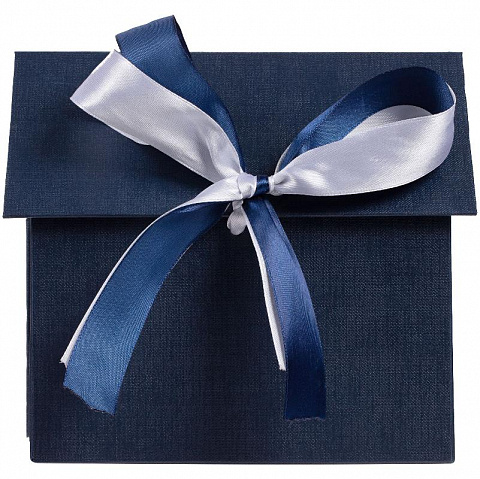 Подарочная коробка Домик (синяя) 16х12 см - рис 2.