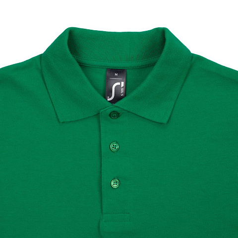 Рубашка поло мужская Spring 210, ярко-зеленая - рис 4.