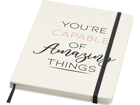 Bass блокнот формата А5 из переработанных материалов, с линованными страницами - сплошной черный - рис 6.