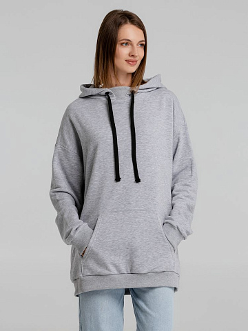 Худи оверсайз «Чистая соль», серый меланж - рис 9.