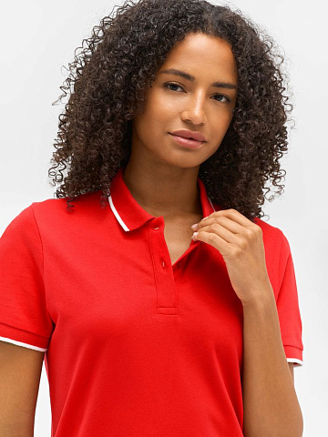 Рубашка поло унисекс Palermo, темно-синяя с белым - рис 8.