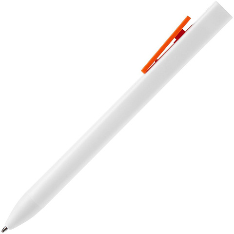 Ручка шариковая Swiper SQ, белая с оранжевым - рис 4.