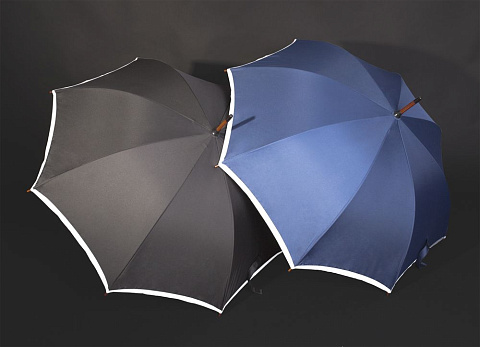 Зонт-трость светоотражающий Reflect, черный - рис 6.