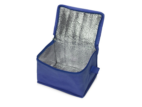 Сумка-холодильник Reviver из нетканого переработанного материала RPET, синий - рис 4.