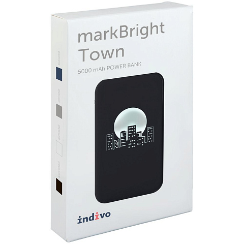 Аккумулятор с подсветкой markBright Town, 5000 мАч, черный - рис 12.