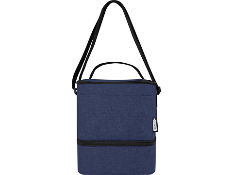 Tundra, сумка-холодильник из переработанного PET-пластика, для обеда, на 9 банок - Heather navy - рис 2.