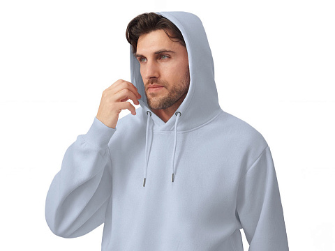 Толстовка с капюшоном оверсайз Lisbon унисекс, небесно-голубой - рис 7.