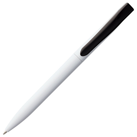 Ручка шариковая Pin, белая с черным - рис 4.