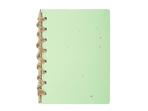 Живой блокнот с семенами цветов, А6, зеленое яблоко - рис 3.