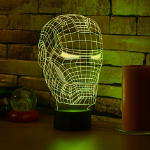 3D лампа Шлем железного человека