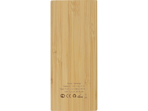 Внешний аккумулятор из бамбука Bamboo, 5000 mAh - рис 4.