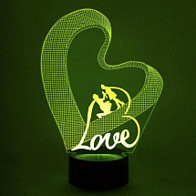 Светильник сердце с парой "Love"