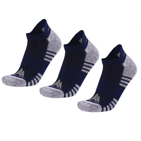 Набор из 3 пар спортивных мужских носков Monterno Sport, синий - рис 2.