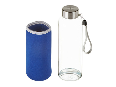 Бутылка для воды Pure c чехлом, 420 мл, темно-синий - рис 3.