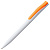Ручка шариковая Pin, белая с оранжевым - миниатюра - рис 2.