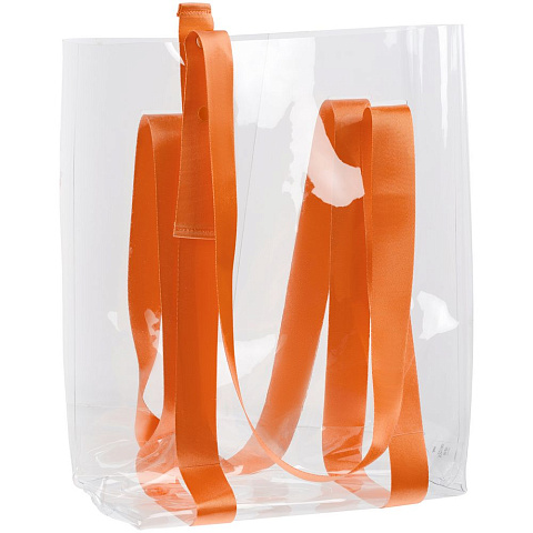 Шопер Clear Fest, прозрачный с оранжевыми ручками - рис 4.