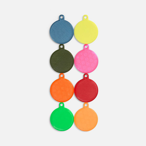 Подвеска Round, 3D-печать, синий металлик - рис 3.