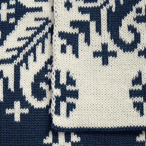 Шарф Wintertude L, синий с белым - рис 5.