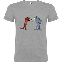 Футболка Жил-был Пес мужская, серый меланж