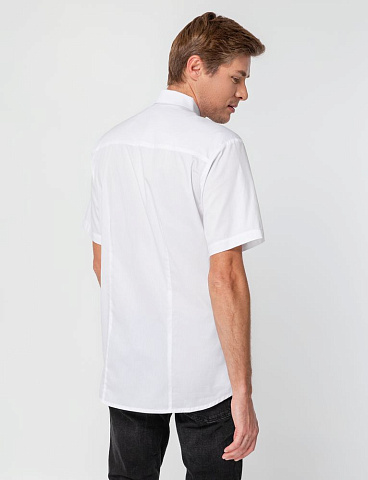Рубашка мужская с коротким рукавом Collar, белая - рис 6.