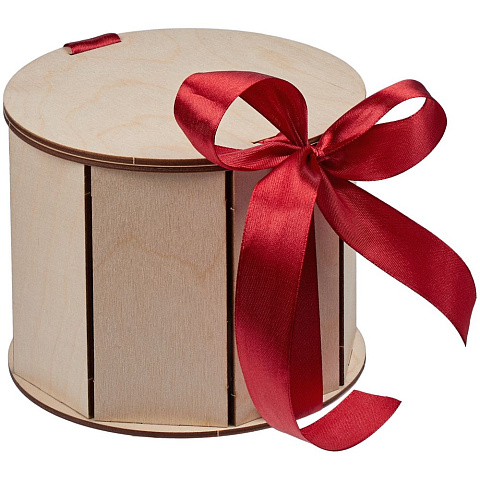 Коробка Drummer, круглая, с красной лентой - рис 2.