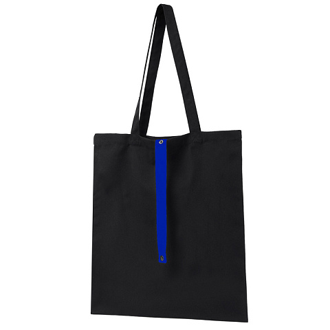 Сумка для покупок Rock’n’ROLL 260 г/м², чёрный/синий - рис 4.