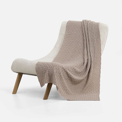 Плед Braidera, бежевый меланж - рис 3.