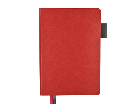 Ежедневник А5 датированный Boston 2026, красный с серым обрезом - рис 2.