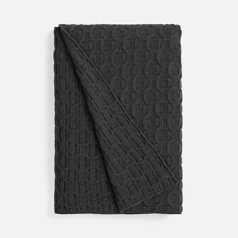 Плед Braidera, темно-серый меланж (асфальт) - рис 2.