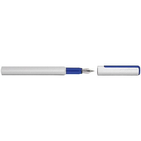 Ручка перьевая PF One, серебристая с синим - рис 3.