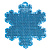 Пешеходный светоотражатель «Снежинка», синий - миниатюра - рис 2.