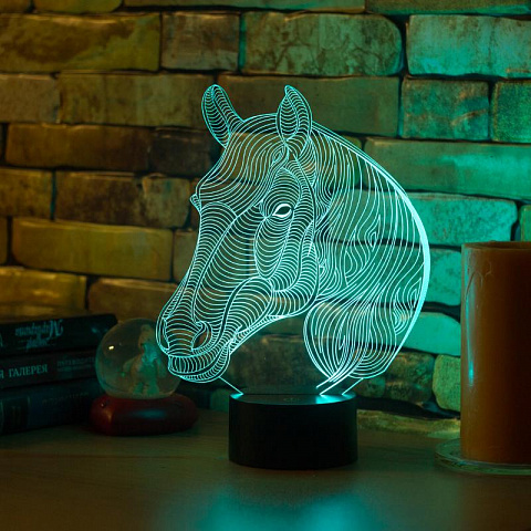 3D светильник Лошадь - рис 5.