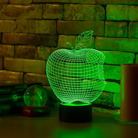 3D лампа Надкусанное яблоко - рис 2.