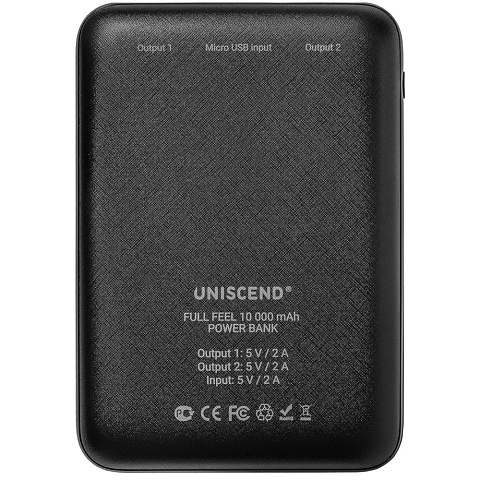 Внешний аккумулятор Uniscend Full Feel 10000 мАч, черный - рис 5.